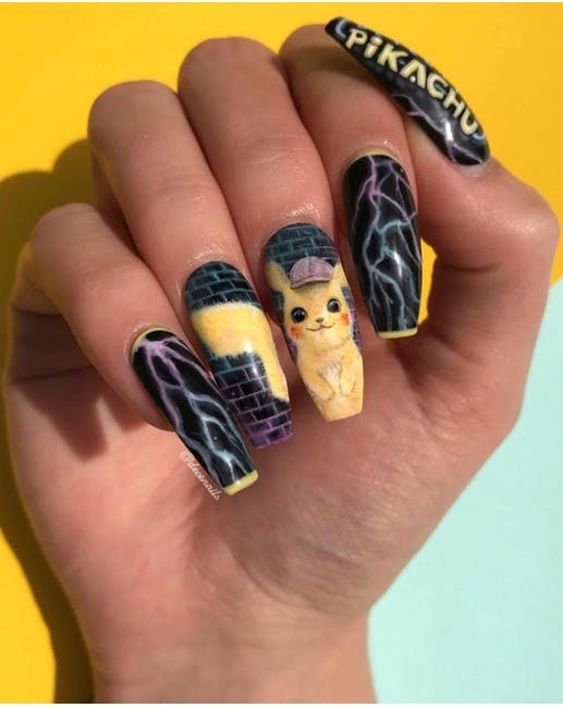Nàng dễ thương yêu Thủy thủ mặt trăng và Pikachu đừng bỏ qua các mẫu nail này - 2
