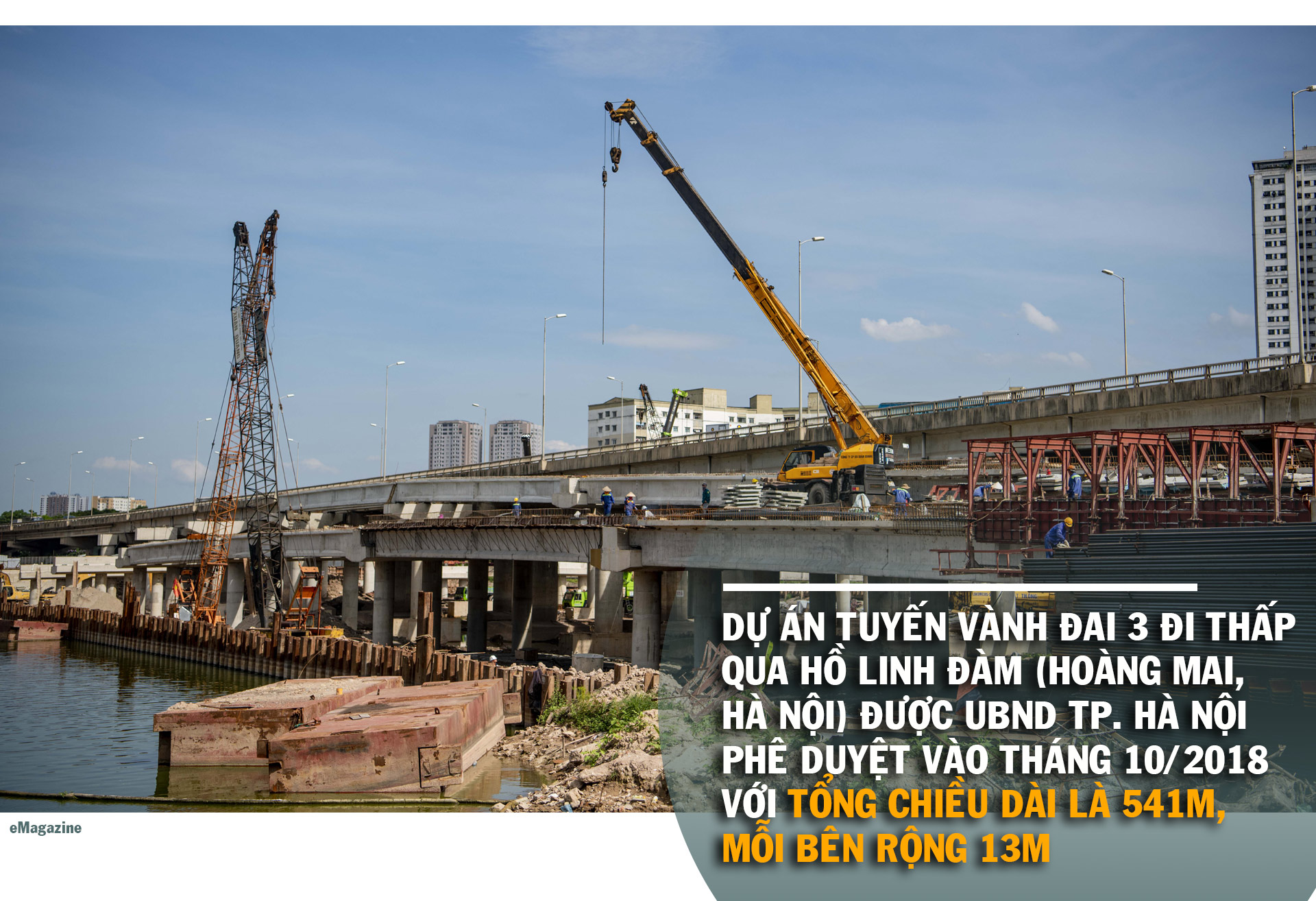 Toàn cảnh cầu hàng trăm tỷ vượt qua hồ nước đẹp bậc nhất Hà Nội - 3