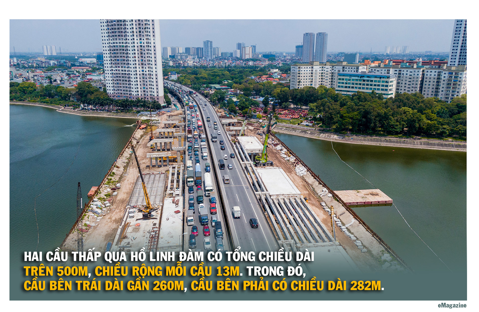 Toàn cảnh cầu hàng trăm tỷ vượt qua hồ nước đẹp bậc nhất Hà Nội - 6