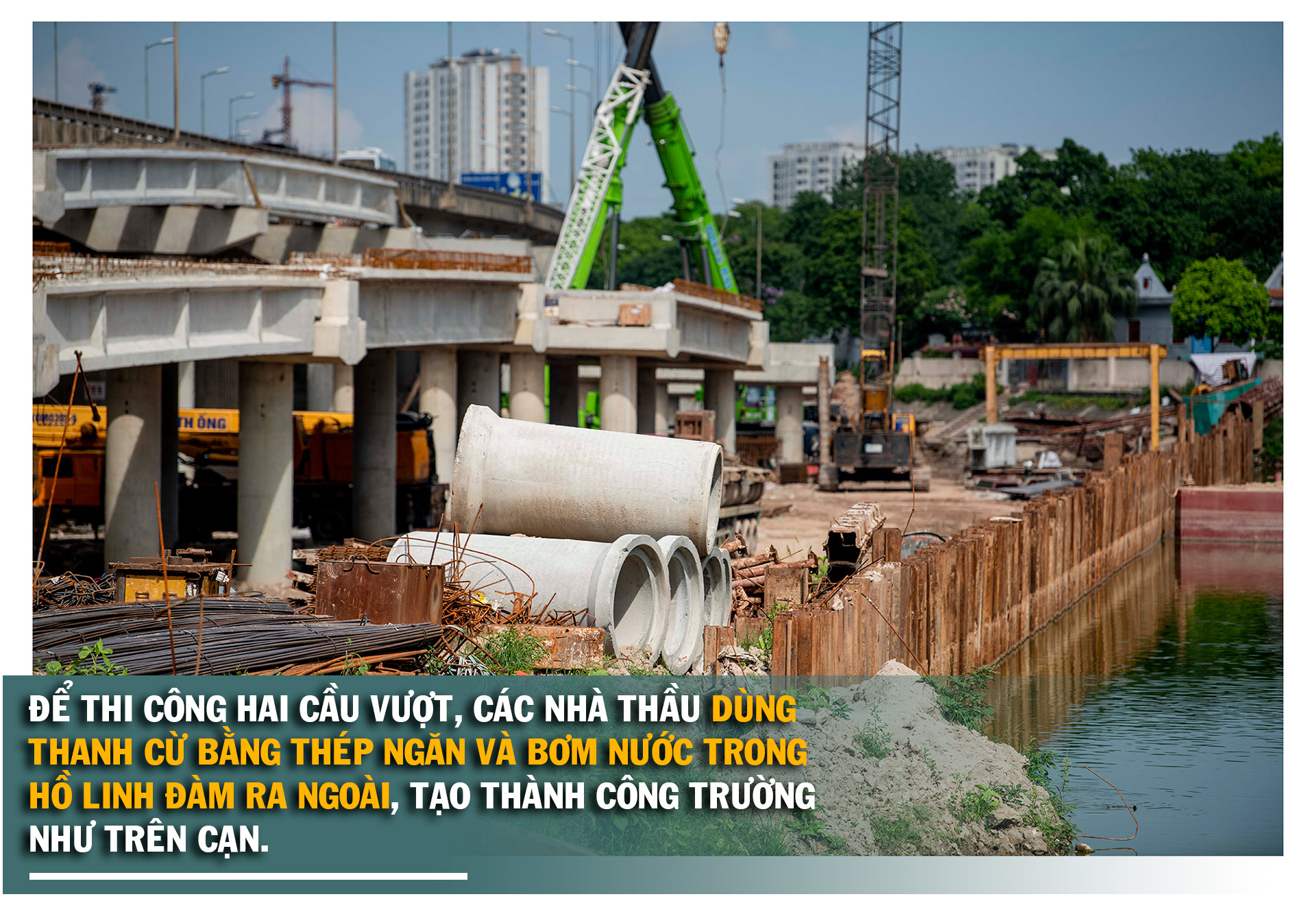 Toàn cảnh cầu hàng trăm tỷ vượt qua hồ nước đẹp bậc nhất Hà Nội - 10