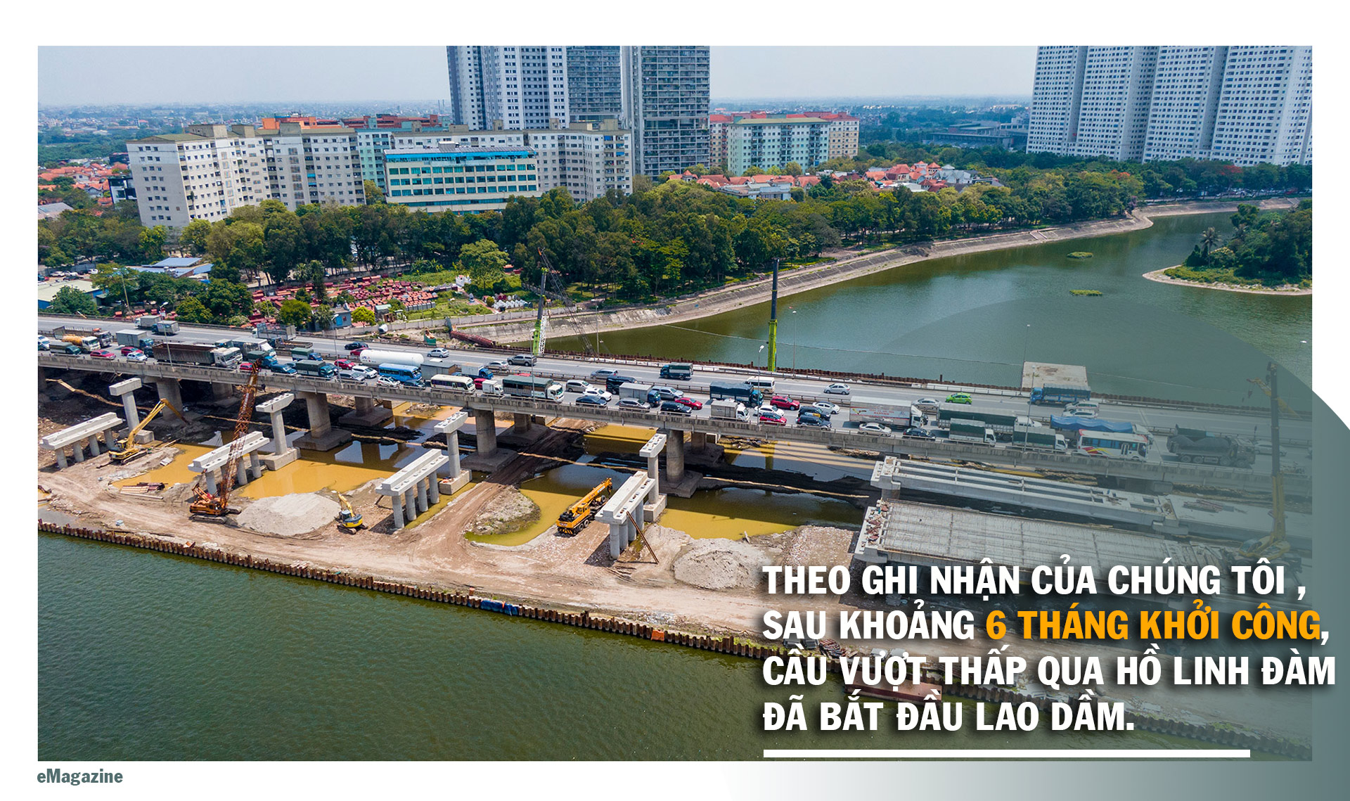 Toàn cảnh cầu hàng trăm tỷ vượt qua hồ nước đẹp bậc nhất Hà Nội - 11