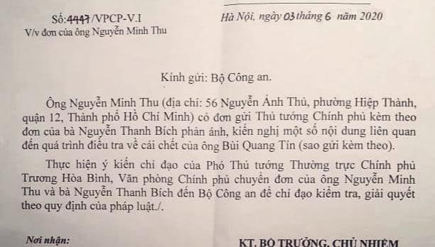 Phó Thủ tướng yêu cầu Bộ Công an giải quyết đơn vụ tiến sĩ Bùi Quang Tín tử vong - 2