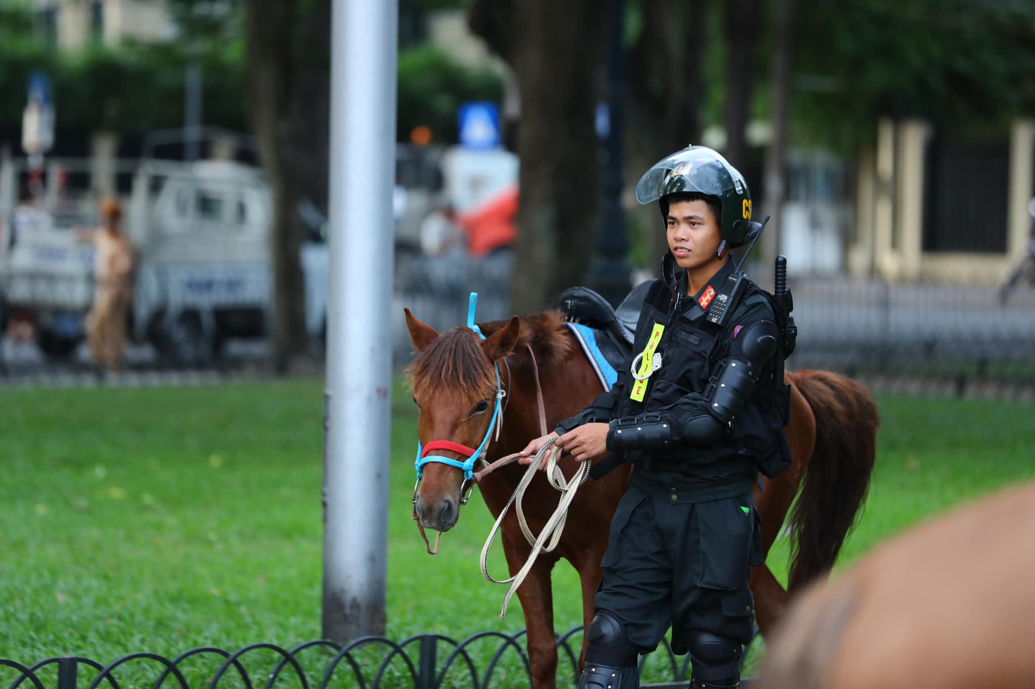 Người dân thích thú xem CSCĐ Kỵ binh diễu hành trước tòa nhà Quốc hội - 6