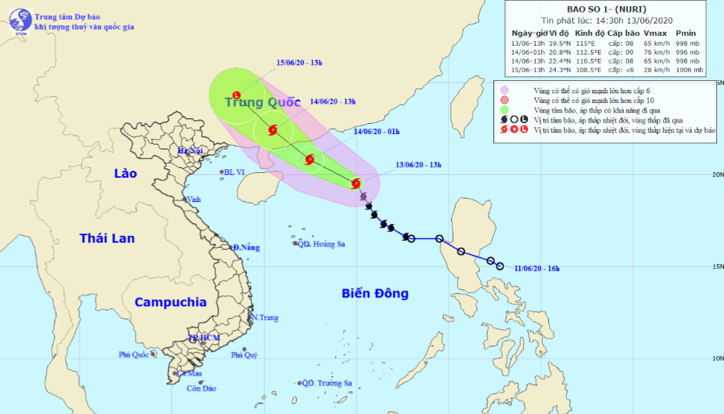 Bão số 1 gây sóng cao 5m, miền Bắc mưa to từ đêm nay - 1