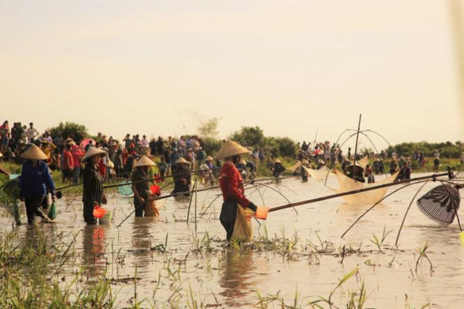 Sau tiếng hô lớn, hàng trăm người dân nhào xuống Đầm Vực bắt cá - 16