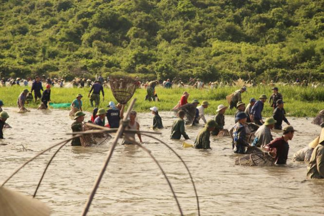Sau tiếng hô lớn, hàng trăm người dân nhào xuống Đầm Vực bắt cá - 19