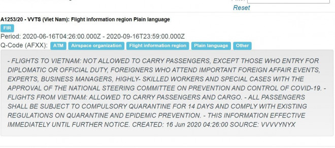 Việt Nam khó có khả năng bay thương mại quốc tế trước ngày 16-9? - 1