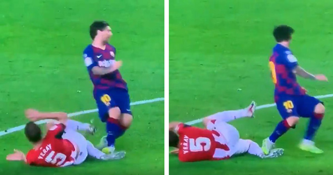 Sửng sốt Messi phạm lỗi thô bạo trận thứ 2 liên tiếp vẫn không có thẻ - 1