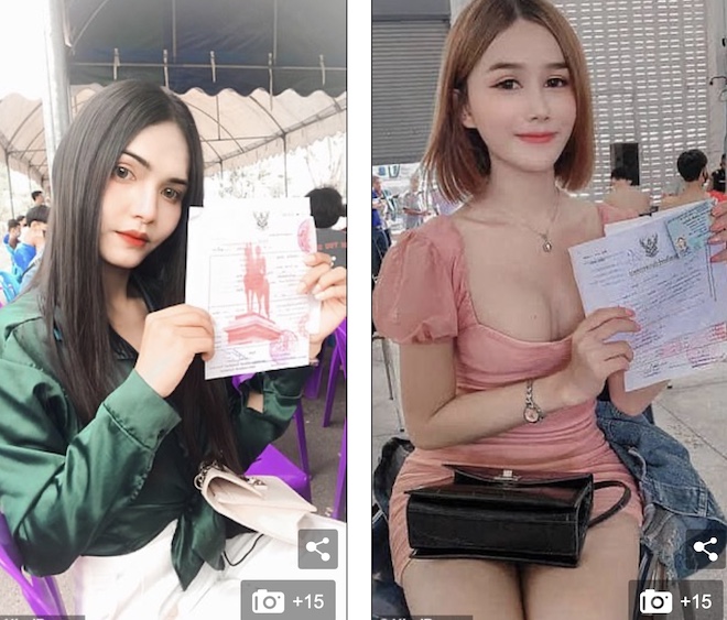 A number of Thai transgender beauties attended the army recruitment festival, either to be recruited - 1