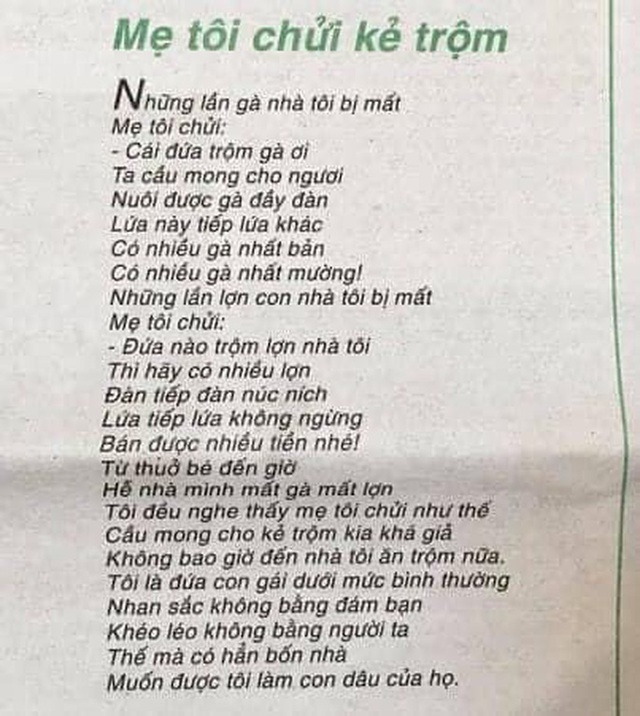 Bị nghi đạo thơ, tác giả “Mẹ tôi chửi kẻ trộm" nói gì? - 3