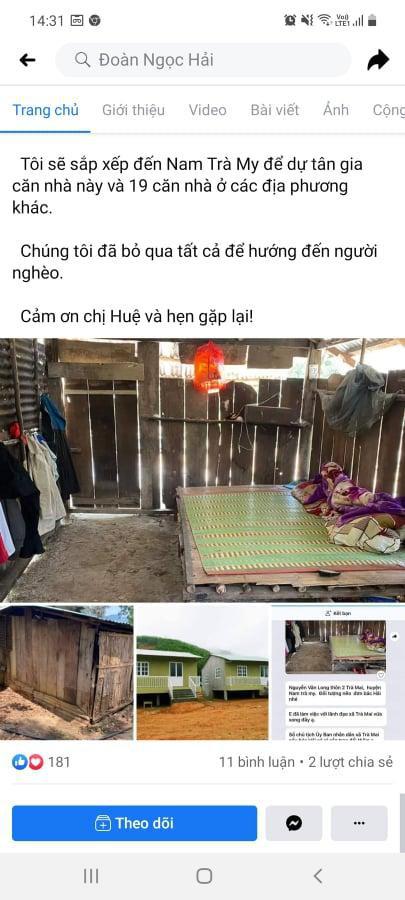Ông Đoàn Ngọc Hải chuyển thêm tiền, hứa dự tân gia nhà tình thương ở Nam Trà My - 2
