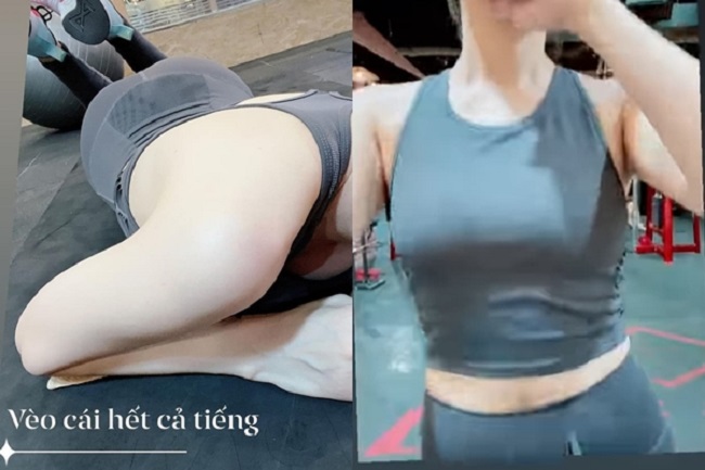 Lệ Quyên khoe vòng 3 nóng bỏng trong phòng tập - 1