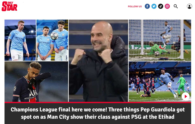 Man City lọt vào chung kết Cúp C1: Báo chí Anh tự hào, bái phục Pep Guardiola - 3