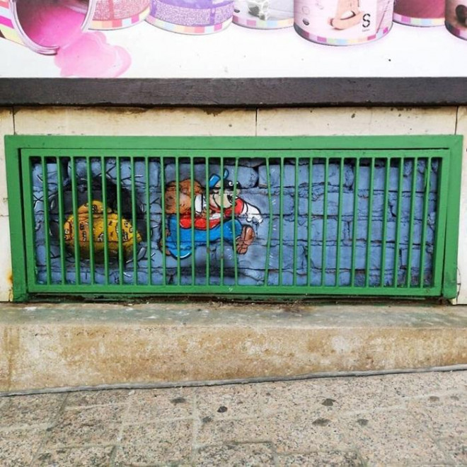 Những góc phố xấu xí trở nên đẹp lạ nhờ sáng tạo "lầy lội" của họa sĩ người Pháp - 17