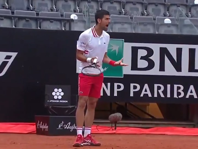 Djokovic got mad at the Rome Open, his eyes wide open & # 34;  Referee - 1