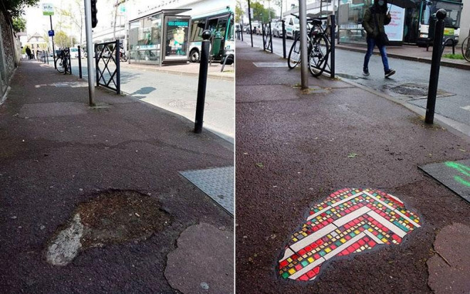 Biến ổ gà trên đường phố thành tác phẩm nghệ thuật: Anh tài là đây chứ đâu! - 4