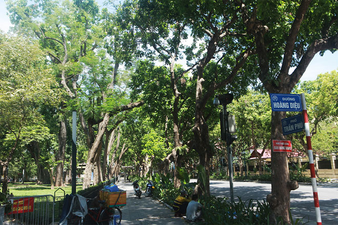 Đường phố Hà Nội vắng người vì trời nóng như đổ lửa - 12