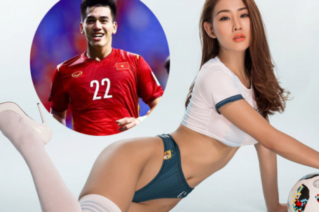 DJ nóng bỏng "thả thính" cầu thủ đẹp trai nhất ĐT Việt Nam sau trận thắng đậm Indonesia