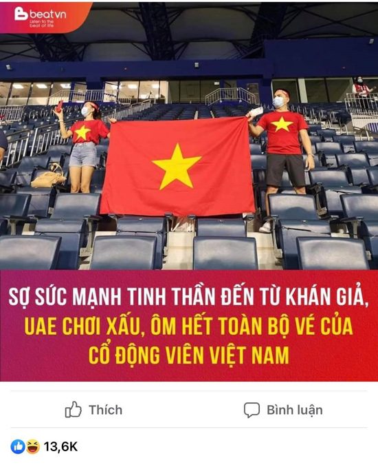 Liên đoàn bóng đá UAE nói gì trước thông tin “ôm” hết vé của CĐV Việt Nam? - 1