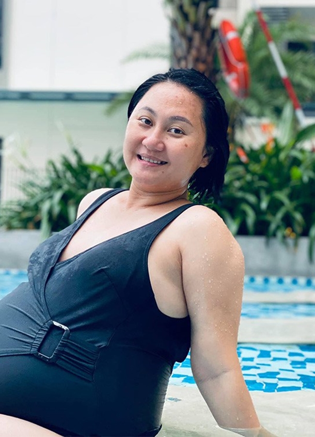 Sau hai lần hư thai, Ngọc Xuân vô cùng hạnh phúc đón đứa con đầu lòng vào cuối năm 2020.

