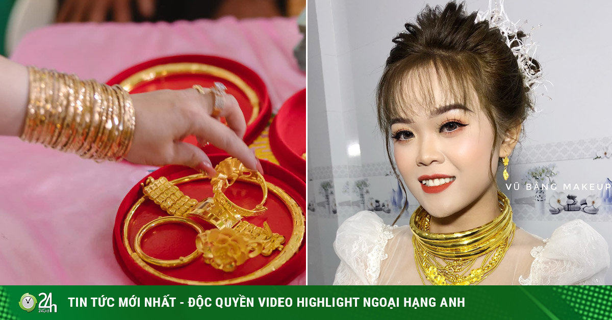 Cô dâu 18 tuổi đeo 20 cây vàng trong ngày cưới khiến dân tình lóa mắt