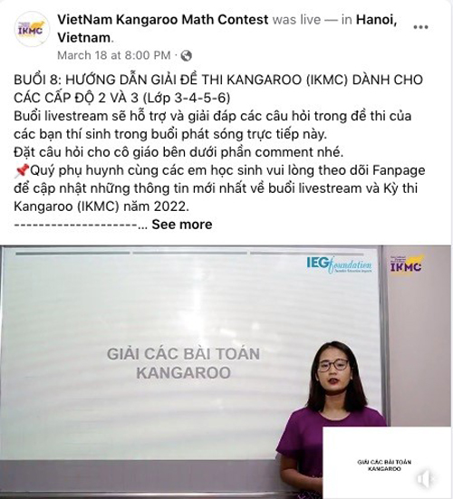 Những điểm mới trong kỳ thi Toán học Quốc tế Kangaroo - IKMC 2022 - 2