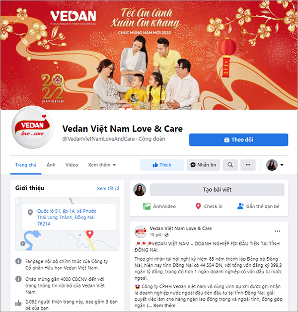 “Vedan Việt Nam Love & Care” - fanpage nội bộ chính thức dành cho CBCNV Vedan - 1