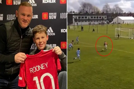 MU đón tin vui: Con trai Rooney ghi 11 bàn/6 trận, lập siêu phẩm vào lưới Man City