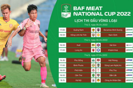 Khai mạc Cúp Quốc gia - BaF Meat 2022: Nóng Hồng Lĩnh Hà Tĩnh đối đầu Nam Định