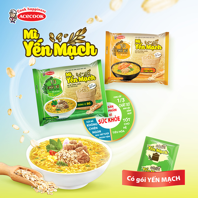 Nạp năng lượng cho ngày bình thường mới với Mì Yến Mạch Acecook - 2