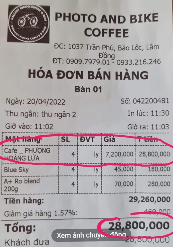 Sự thật bất ngờ về ly cà phê Phượng hoàng lửa có giá hơn 7 triệu đồng - 1