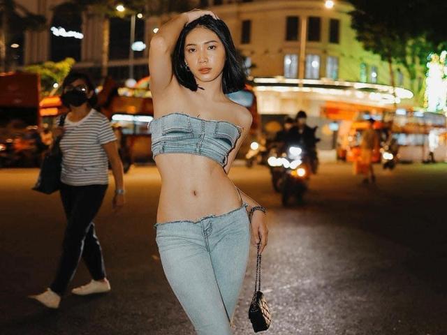 Cô gái Việt gây tranh cãi vì mặc quần jeans tự chế theo kiểu ”không giống ai”