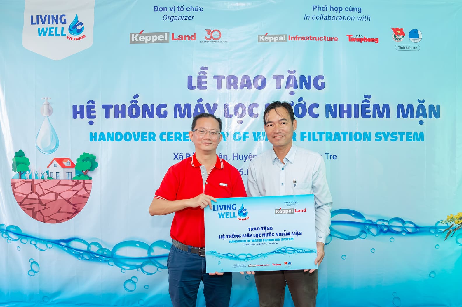 Keppel Land trao tặng hệ thống máy lọc nước nhiễm mặn đến với bà con tỉnh Bến Tre - 1