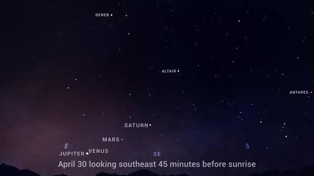 Ngắm nhìn 4 hành tinh thẳng hàng tuyệt đẹp trên bầu trời đêm - 1