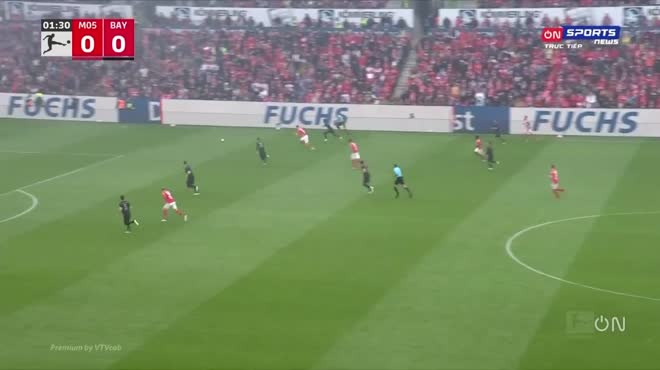 Video bóng đá Mainz 05 - Bayern Munich: Tân vương gục ngã vì khinh địch