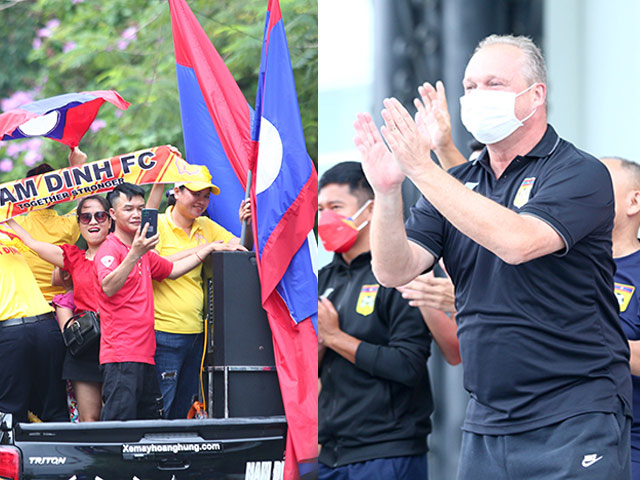 U23 Lào hoan hỉ khi được fan Nam Định mở hội cổ vũ, HLV Thái Lan “ganh tỵ”