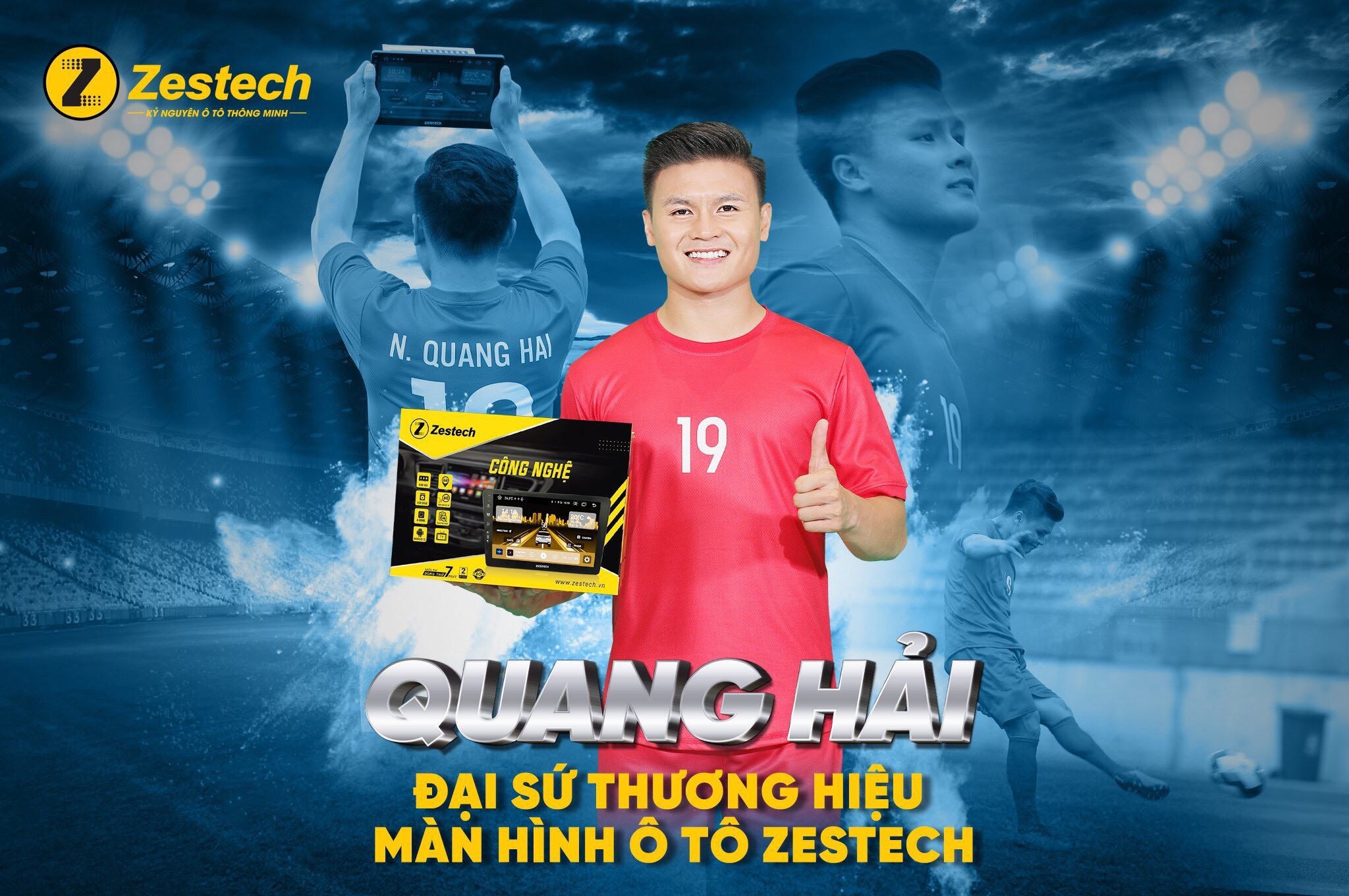Cầu thủ Quang Hải chính thức trở thành đại sứ thương hiệu màn hình ô tô Zestech - 1