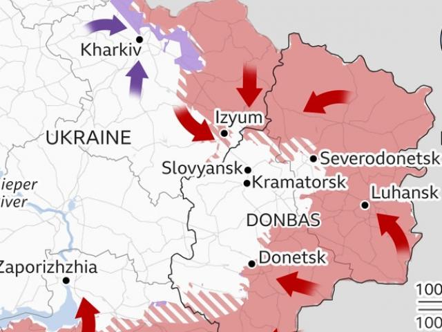 Thực địa chiến trường ở Ukraine: Nga kiểm soát tới 80% Donbass