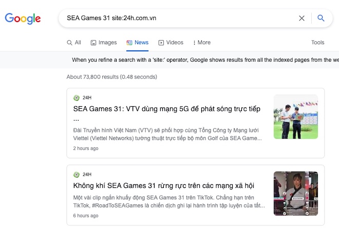 Google kích hoạt loạt tính năng phục vụ SEA Games 31 tại Việt Nam - 4