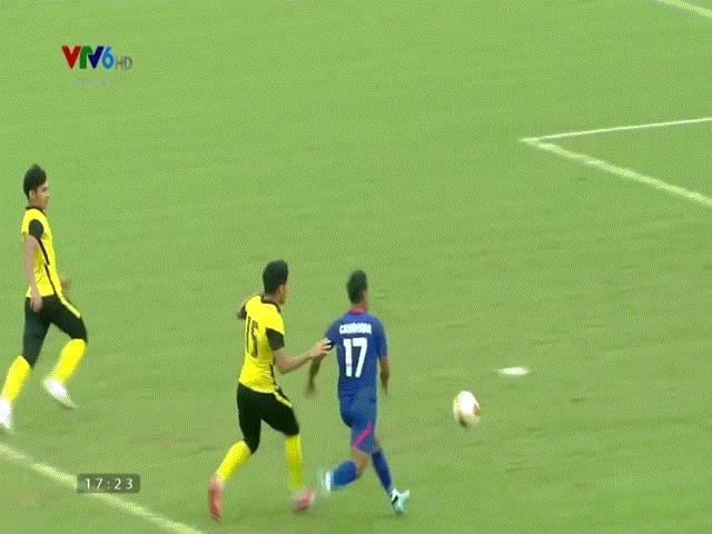 Video bóng đá U23 Malaysia - U23 Campuchia: Rượt đuổi 4 bàn, ngôi đầu lung lay (SEA Games 31)