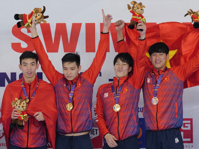 Vang dội đội bơi Việt Nam thắng vô địch Olympic, lập kỷ lục SEA Games