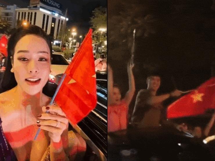 Các bóng hồng gợi cảm, tuyển thủ quốc gia trèo lên nóc xe “đi bão” mừng U23 Việt Nam vô địch