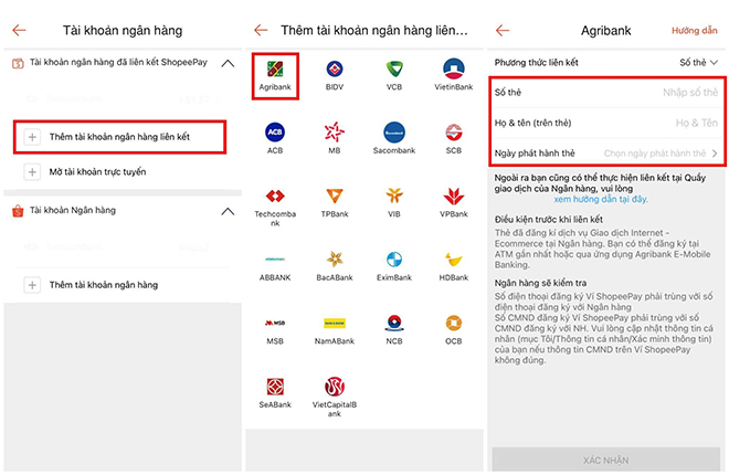Hướng dẫn liên kết thẻ Agribank với ví ShopeePay trực tuyến ngay tại nhà - 4