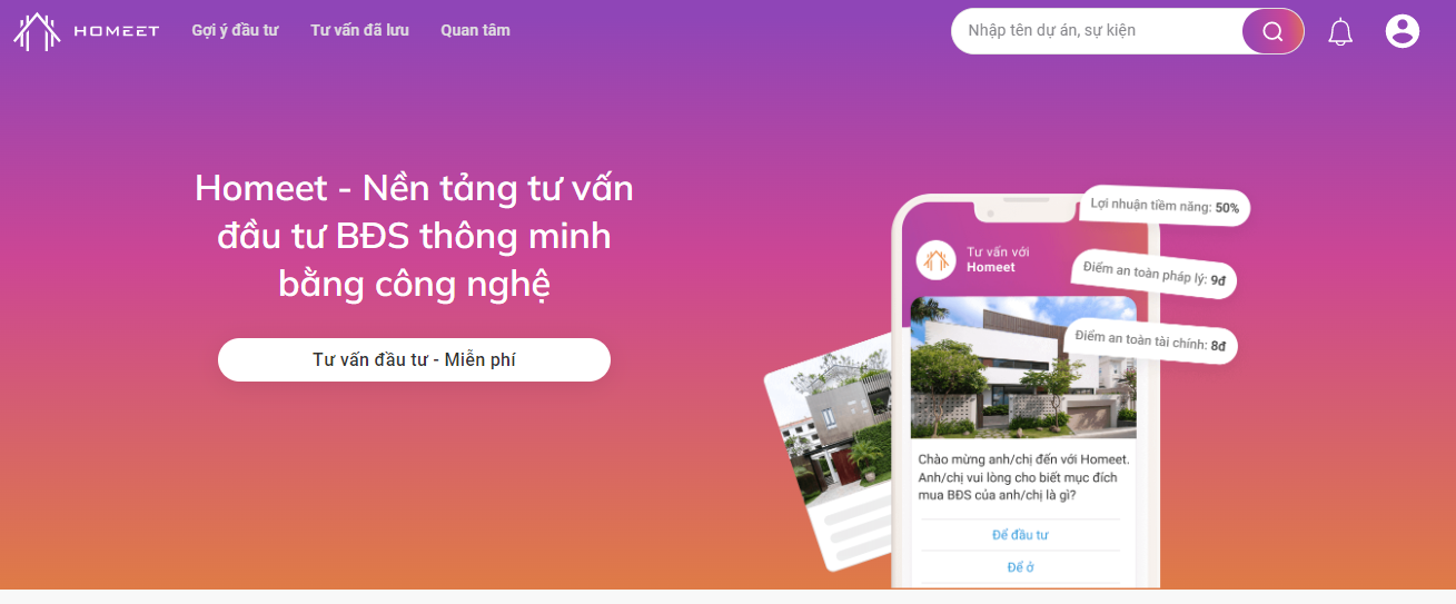 Homeet – Nền tảng tư vấn đầu tư bất động sản thông minh thời đại 4.0 - 1