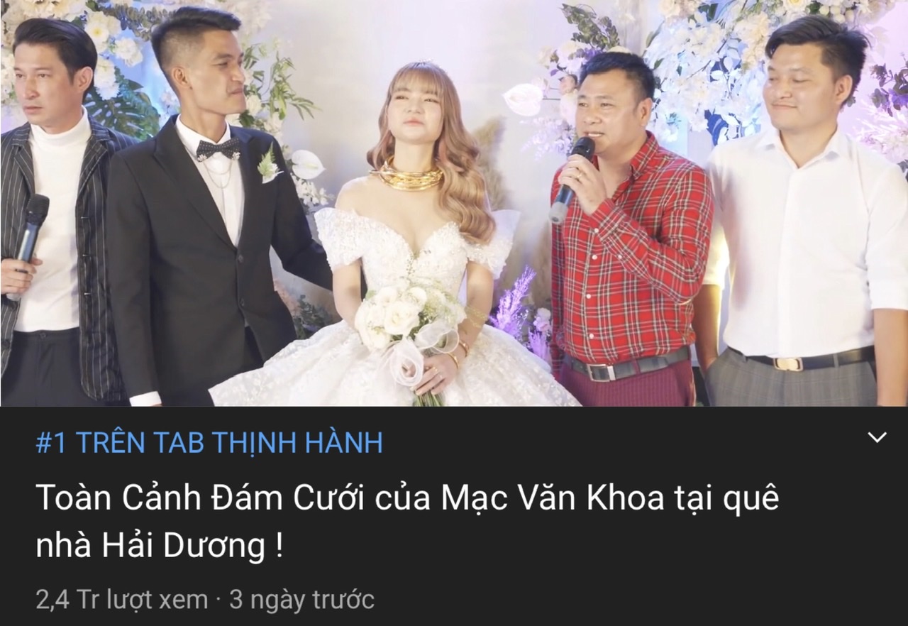 Đám cưới một sao Việt lên thẳng Top1 Trending YouTube, nghệ sĩ Tự Long có chia sẻ gây chú ý - 1