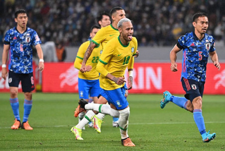 Video bóng đá Nhật Bản - Brazil: Sức ép nghẹt thở, Neymar rực sáng