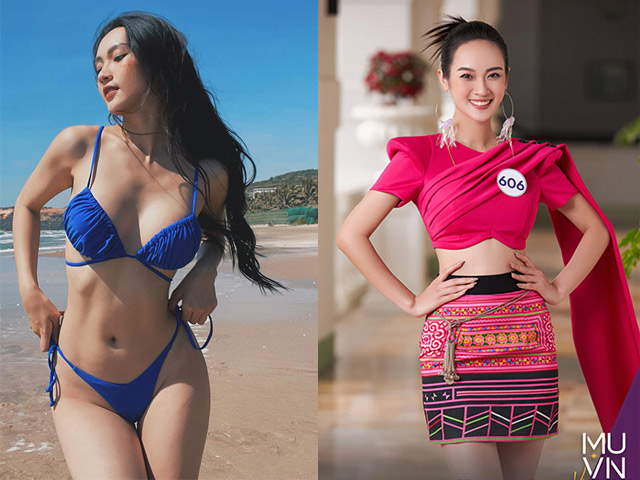 Hot girl Thuy Quynh has a hot third round thanks to Gym, Miss Universe contest candidate