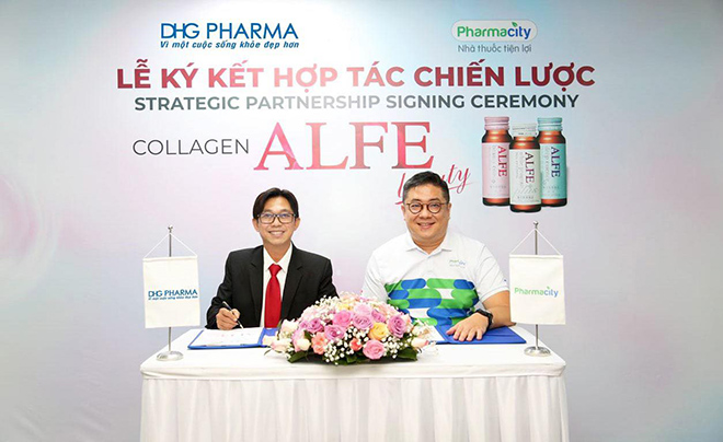 Pharmacity và Dược Hậu Giang mở rộng hợp tác chiến lược phân phối độc quyền Collagen nước ALFE - 1