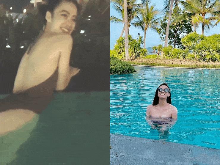 Người đẹp Việt ”bị trôi mất bikini” ở bể bơi và những bức hình để đời