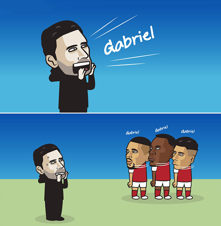 Ảnh chế: HLV Arteta cảm thấy bối rối sau khi Gabriel Jesus gia nhập Arsenal - 1